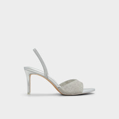 Aitana Silver Women's Heeled sandals - Slingback heeled sandal, Stiletto heel