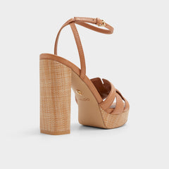 Valaberel Medium Brown Women's Platform sandals - Strappy heeled sandal, Platform
