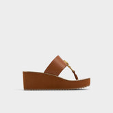 Penelopy Medium Brown Women's Platform sandals - Wedge sandal, Wedge heel