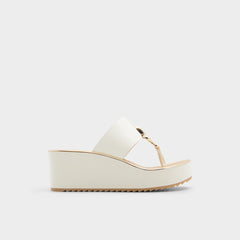 Penelopy White Women's Wedges - Wedge sandal, Wedge heel