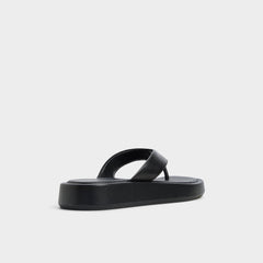 Grettle Black Women's Flats - Flip flop, Flatform