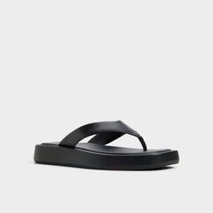Grettle Black Women's Flats - Flip flop, Flatform