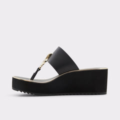 Penelopy Black Women's Wedges - Wedge sandal, Wedge heel