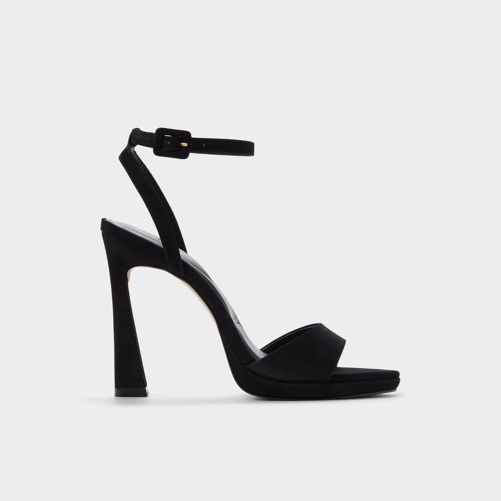 Ivette in Black - Heeled sandal, Platform