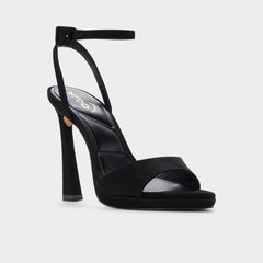 Ivette in Black - Heeled sandal, Platform