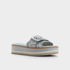 Wavynelly Other Blue Women's Flats - Slide sandal, Platform