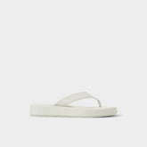 Grettle White/Bone Women's Flats - Flip flop, Flatform