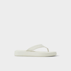 Grettle White/Bone Women's Flats - Flip flop, Flatform