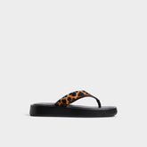 Grettle Brown Multi Women's Flats - Flip flop, Platform