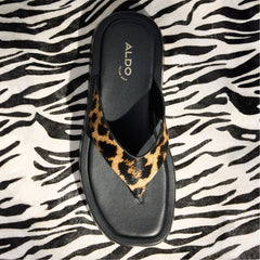 Grettle Brown Multi Women's Flats - Flip flop, Platform