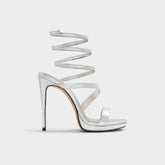 Katswirl in Silver - Strappy sandal, Stiletto platform