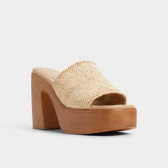Maysee Natural Women's Platform sandals - Heeled mule, Platform