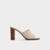 Re in Sophia Other Beige - Heeled mule, Block heel
