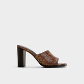Re in Sophia Brown Multi14190695 - Heeled mule, Block heel
