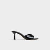 Annaberaen in Black - Heeled mule, Stiletto heel