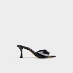 Annaberaen in Black - Heeled mule, Stiletto heel