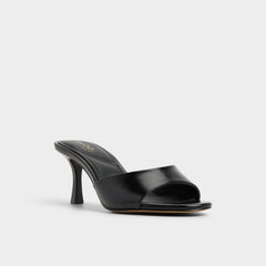 Annaberaen in Black - Heeled mule, Stiletto heel