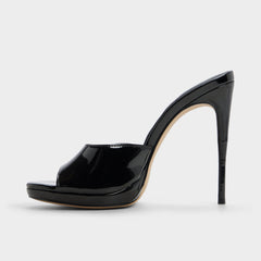 Rivieraa in Black - Heeled mule, Platform