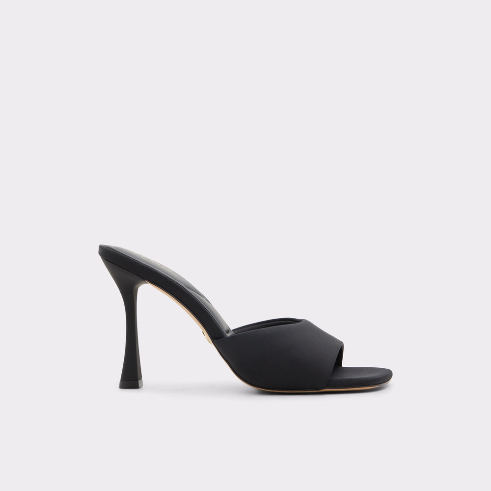 Evadalia Black Women's Heeled mules - Heeled mule, Stiletto heel