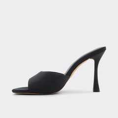 Evadalia Black Women's Heeled mules - Heeled mule, Stiletto heel