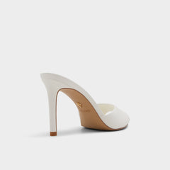 Anniebrilden White Women's Heeled mules - Heeled mule, Stiletto heel
