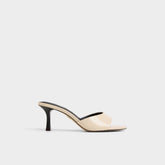 Annaberaen in Light Beige - Heeled mule, Stiletto heel
