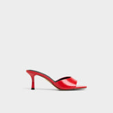 Annaberaen in Bright Red - Heeled mule, Stiletto heel