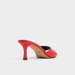 Annaberaen in Bright Red - Heeled mule, Stiletto heel