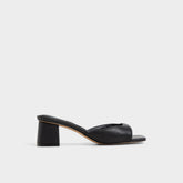 Aneky in Black - Heeled mule, Block heel