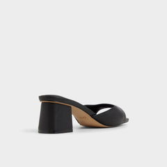 Aneky in Black - Heeled mule, Block heel