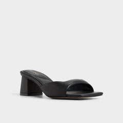 Aneky in Black - Heeled mule, Block heel