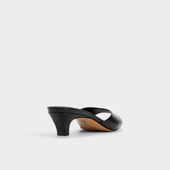 Haeden Black Women's Heeled mules - Heeled mule, Kitten heel