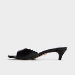 Haeden Black Women's Heeled mules - Heeled mule, Kitten heel