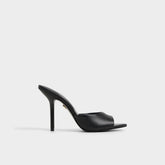 Madelan in Black - Heeled mule, Stiletto heel