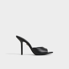Madelan in Black - Heeled mule, Stiletto heel