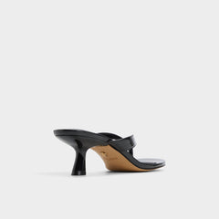 Jump Black Women's Strappy sandals - Heeled flip flop, Kitten heel