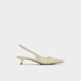 Violettia in Other Green - Sling back high heel, Kitten heel