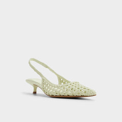 Violettia in Other Green - Sling back high heel, Kitten heel