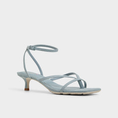 Soffie Other Blue Women's Strappy sandals - Strappy heeled sandal, Kitten heel