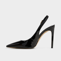 Stessysling Black Women's Pumps - Sling back high heel, Stiletto heel