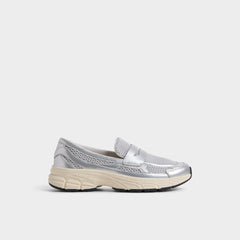 Loffy in Silver - Loafer, Jogger sole