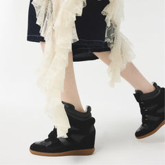 Bellissamo in Black - Wedge sneaker, Wedge heel