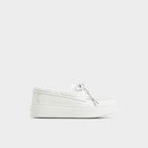 Wildbreeze Open White Women's Slip on sneakers - Boat shoe, Platform