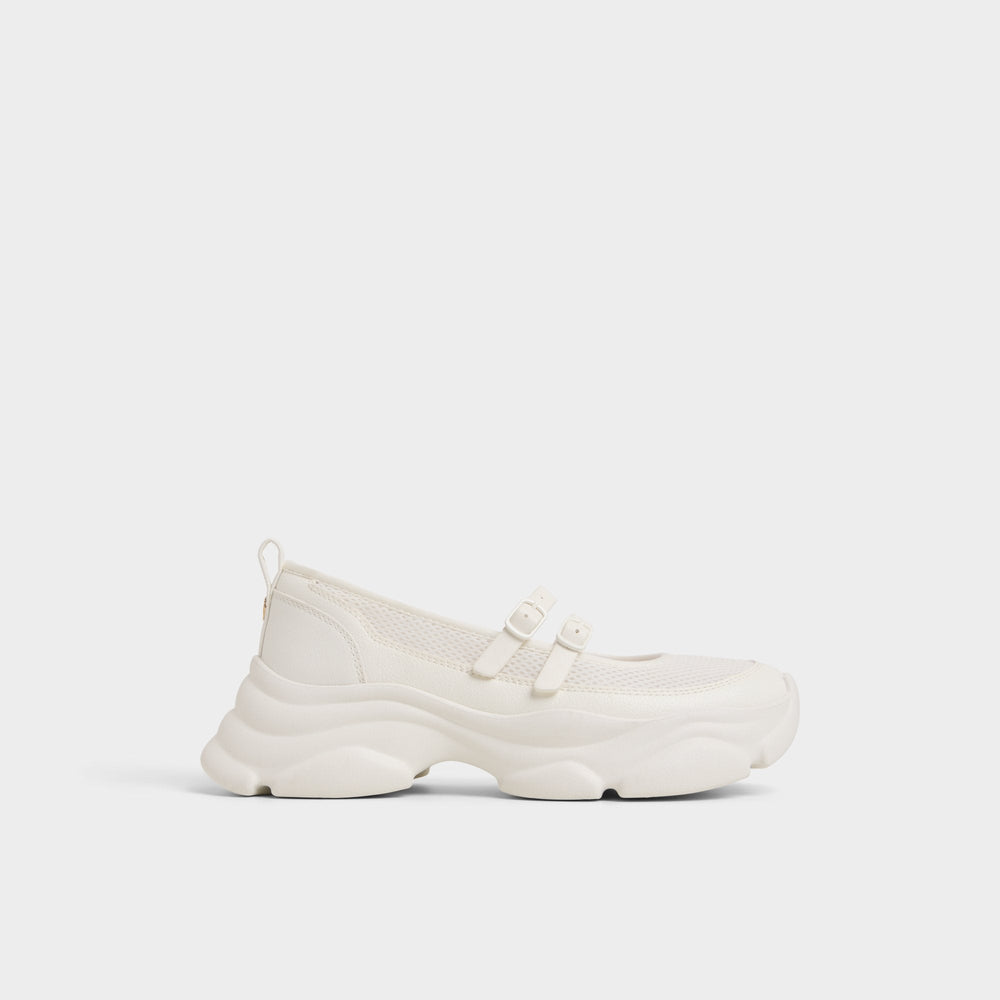 Aethera White Women's Platform and wedge sneakers - Mary Jane Sneakers, Jogger sole