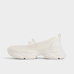 Aethera White Women's Platform and wedge sneakers - Mary Jane Sneakers, Jogger sole
