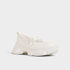 Aethera White Women's Platform and wedge sneakers - Mary Jane Sneakers, Jogger sole