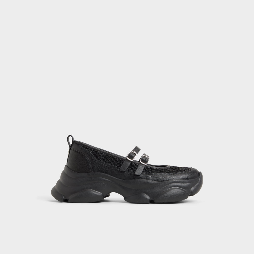 Aethera Black Women's Platform and wedge sneakers - Mary Jane Sneakers, Jogger sole