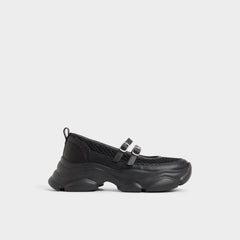 Aethera Black Women's Platform and wedge sneakers - Mary Jane Sneakers, Jogger sole