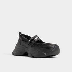 Aethera Black Women's Platform and wedge sneakers - Mary Jane Sneakers, Jogger sole
