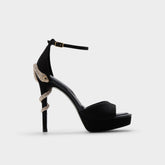 Medusa in Other Black 14266744 - Strappy heeled sandal, Platform